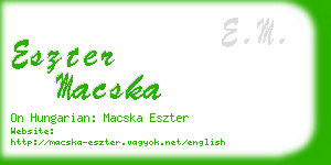 eszter macska business card